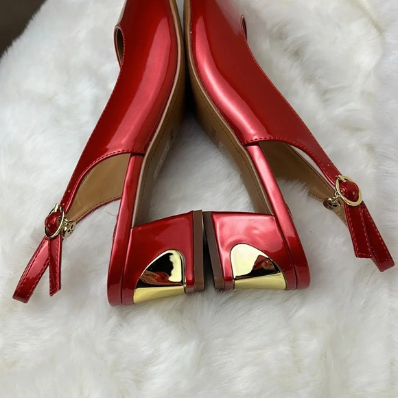 Prom,glam,shiny,2” heels,J.Renee shoe,women NEW! Shayenne,red pearl patent, - Picture 8 of 14